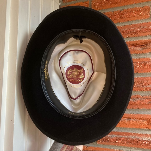 Stetson Royal Deluxe Whippet Black Fedora Size 6 7/8 - Picture 5 of 12